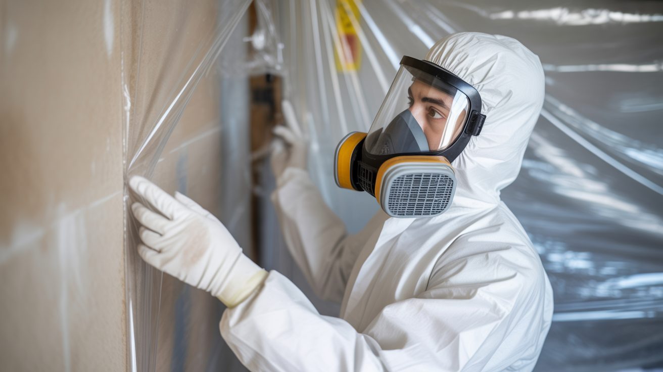 Mold Remediation technician at work in Charlotte